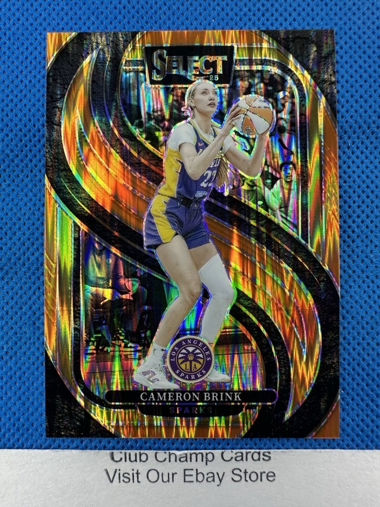 2025 #120 Cameron Brink Panini Select WNBA Premier Orange Flash Prizm Sparks