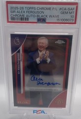 2025-26 Topps Chrome Premier League – Auto Sir Alex Ferguson #CA-SAF Black POP 1
