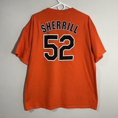 Baltimore Orioles Baseball George Sherrill Orange Short Sleeve T-Shirt Adult XL