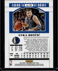 2019 Panini Contenders Draft Picks #39b Luka Doncic Dark Grey Uniform