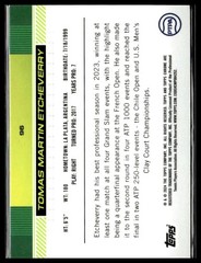 2024 Topps Chrome Tennis 96 Tomas Martin Etcheverry 1st Lime Green Ref 047/299