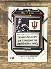 2023 Panini Prizm Isiah Thomas Indiana Lot (6) – Silver Green Purple Orange Ice