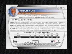 2025 Bowman Chrome Draft Sapphire Mitch Voit #BDC-71 0lj0