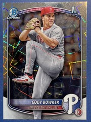 2025 Bowman Draft #BDC-140 Cody Bowker 1st Chrome Laser REF Phillies