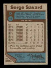 1977-78 TOPPS NHL Hockey Trading Card #45 – SERGE SAVARD, Montreal Canadiens