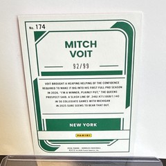 2026 Panini Donruss – Rated Prospect Mitch Voit #174 Pink Ice /99