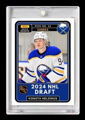 2024-25 Konsta Helenius NHL Draft Day Future Stars Rookie Card #14 Buffalo