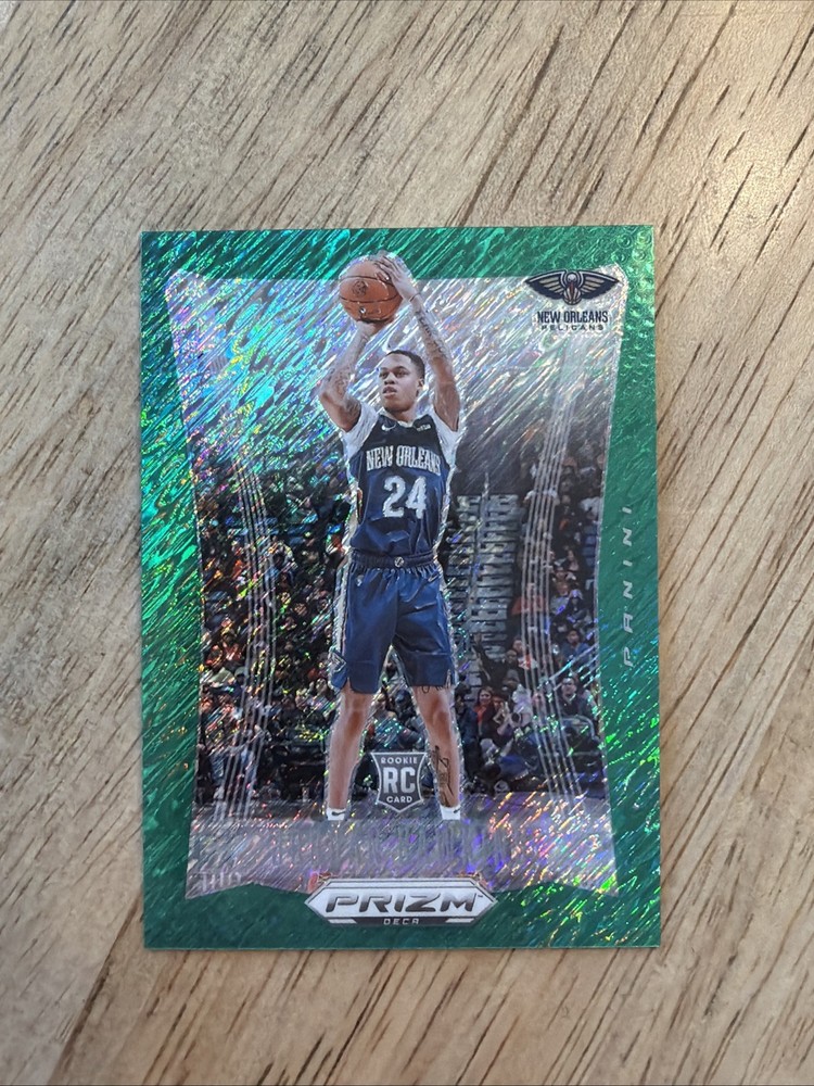 Jordan Hawkins 2023-24 Panini Prizm Deca #198 Green Shimmer Prizm /12 Rookie
