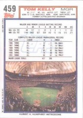1992 Topps #459 Tom Kelly