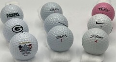 Decorative Bucket of Golf Balls Packers Whistling Straits Pink