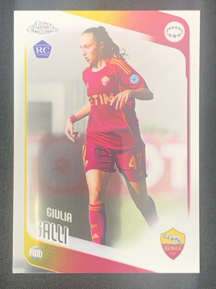 Giulia Galli 2025-26 Topps Chrome UEFA Womens UWCL Base RC #40
