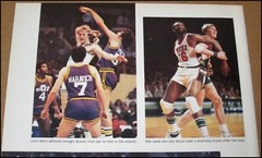 1981 Magic Johnson Full Page SI Photo Larry Bird Dr J Julius Erving Bob Lanier