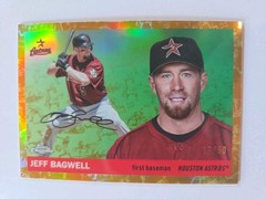2025 Topps Chrome Platinum Jeff Bagwell Platinum Toile Cream/Gold Refractor /50