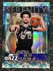 Walter Clayton Jr RC 2025 Topps Chrome Serenity Refractors Aqua /199 SP (1:5867)