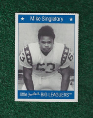 MIKE SINGLETARY BAYLOR NFL HOF – 1990 LITTLE FOOTBALL BIG LEAGUERS CARD BEARS