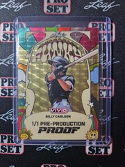 2026 Leaf Vivid Billy Carlson Funky Gold Super 1/1 Pre-Production Proof