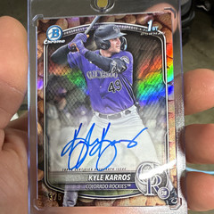 Topps 2025 Bowman Chrome Prospect Autographs Kyle Karros #CPA-KK Auto /5