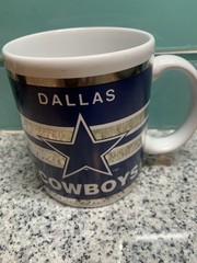 Dallas Cowboys Coffee Mug Blue Silver White NFL Football