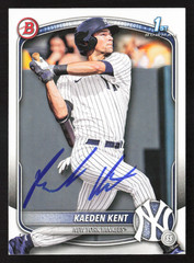 Kaeden Kent Signed 2025 1st Bowman Draft #BD-65 New York Yankees 3