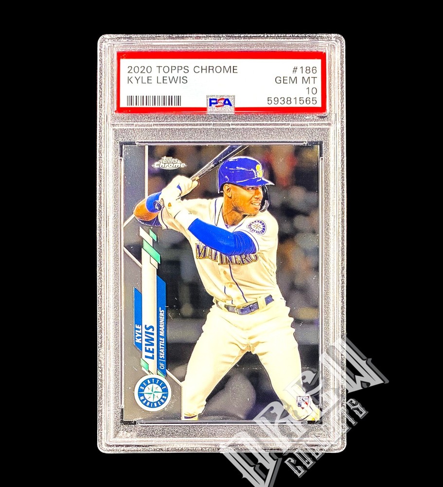 2020 Topps Chrome #186 Kyle Lewis Seattle Mariners RC Rookie PSA 10 GM Gem Mint