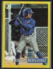 2021 Bowman Heritage #209 Cristian Hernandez Yellow Refractor #/75