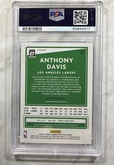 2020-21 Panini Donruss Optic Anthony Davis #42 Blue Velocity Prizm POP 1 PSA 10