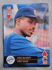 1992 MLB Playing Card Four of Hearts Fred McGriff Padres