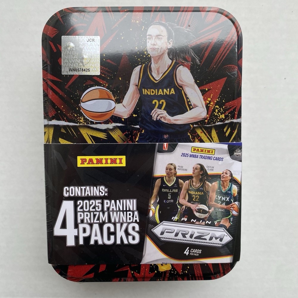 Caitlin Clark 2025 WNBA Panini Prizm Packs Collectible Tin Brand New Sealed