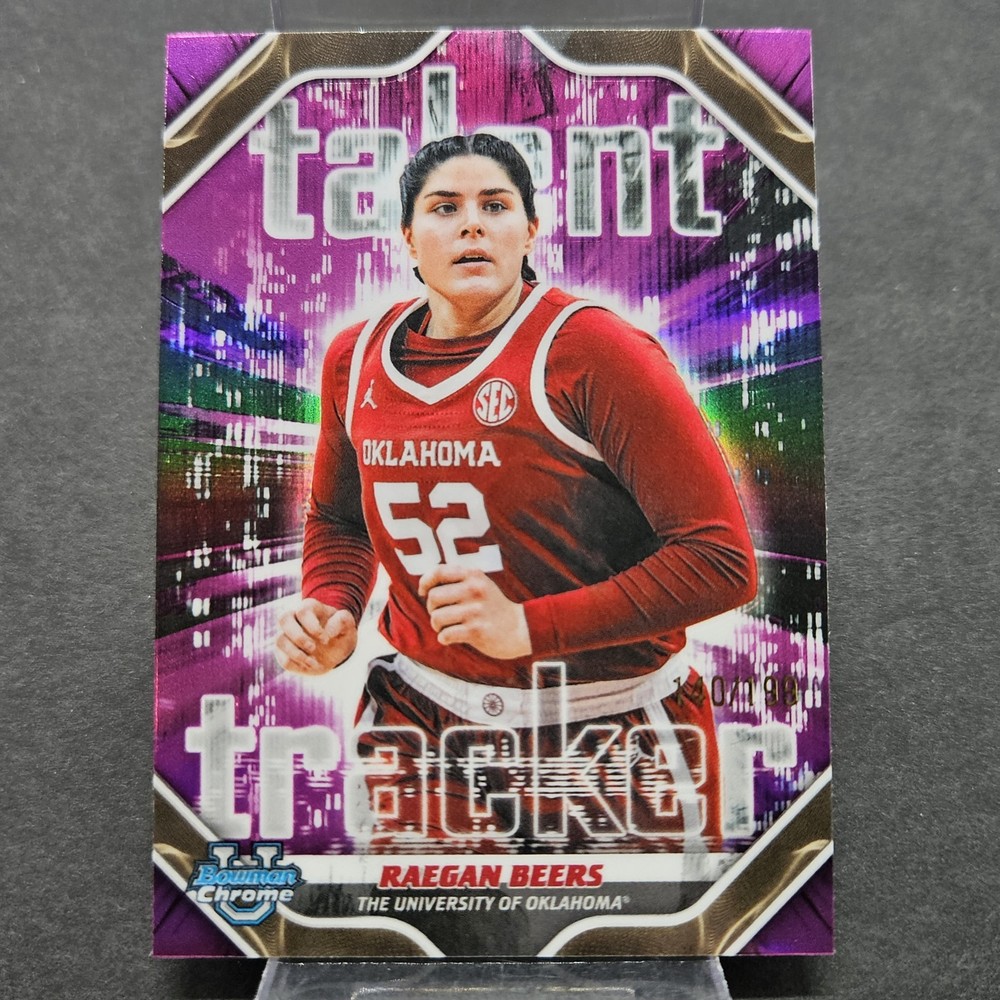 Raegan Beers 2025-26 Bowman Raegan Beers Talent Tracker Fuchsia Refractor #/199