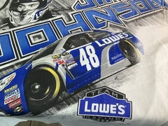 HENDRICK MOTORSPORTS Jimmy Johnson 48 Blue, Black White Tee. Sz 3XL. Good Cond.