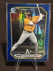 2026 Bowman Chrome Shotaro Morii Blue Reptilian Refractor 75/150 Athletics