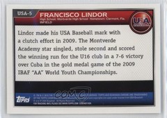 2010 Bowman Chrome USA Stars Francisco Lindor #USA-5 i5i