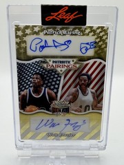 Patrick Ewing Walt Frazier 2026 Leaf Independence Day Super Prismatic Gold 1/1