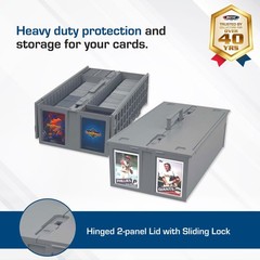 Collectible Card Bin – (Single, Gray) | Holds up to 1600 Cards | Plastic Storage
