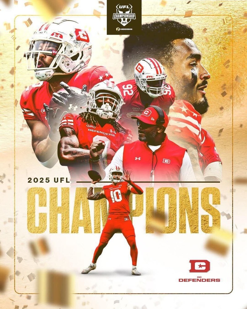 🔥🔥🔥 DC Defenders UFL 2025 Composite Champions 8×10 Photo 🔥🔥