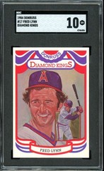 1984 Donruss #17 Fred Lynn DK Diamond Kings COR Steele Angels SGC 10 GM Gem Mint