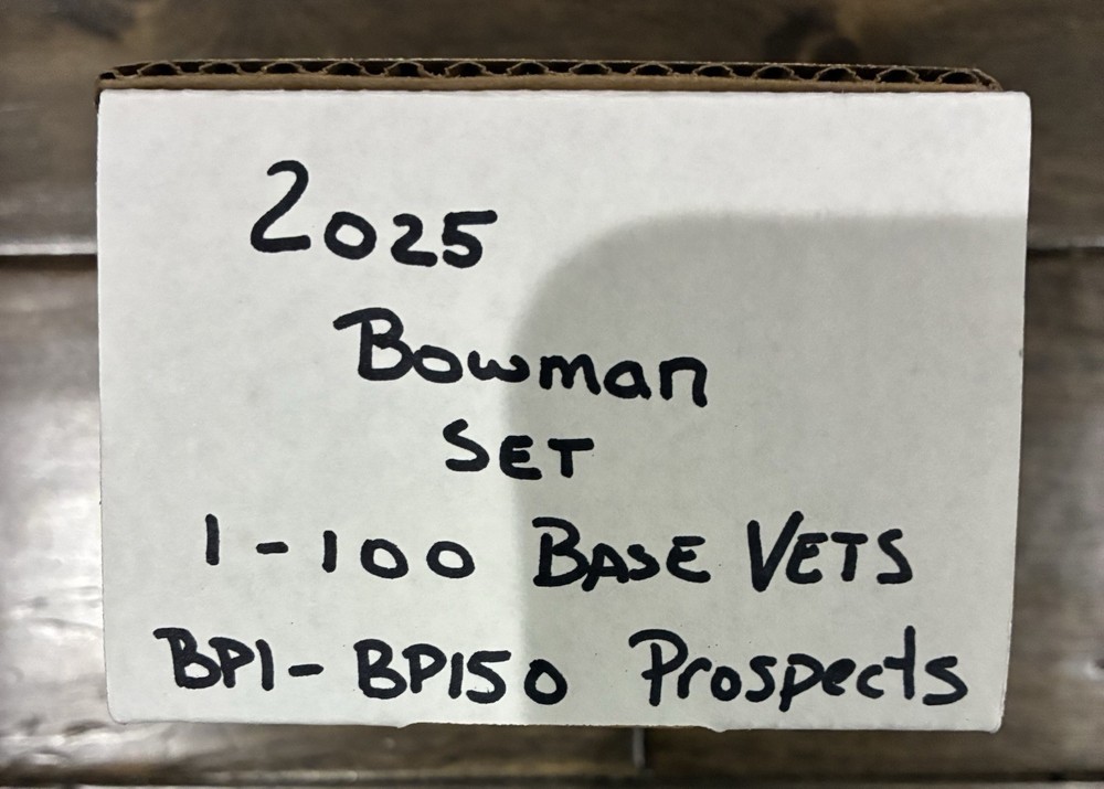 2025 Bowman Baseball Complete 250 Card Paper Base Set: #1-100, BP#1-BP#150