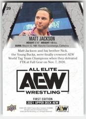 2021 Upper Deck AEW Dynamite Matt Jackson #29