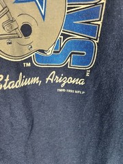 Vintage 1995 Super Bowl XXX T-Shirt Dallas Cowboys vs Pittsburgh Steelers NFL L