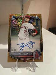 2025 Bowman Chrome Tyler Bremner 1st Gold Shimmer Auto /50 Angels CPA-TB