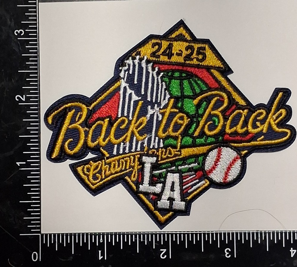 WORLD SERIES BACK to BACK LOS ANGELES DODGERS IRON ON PATCH