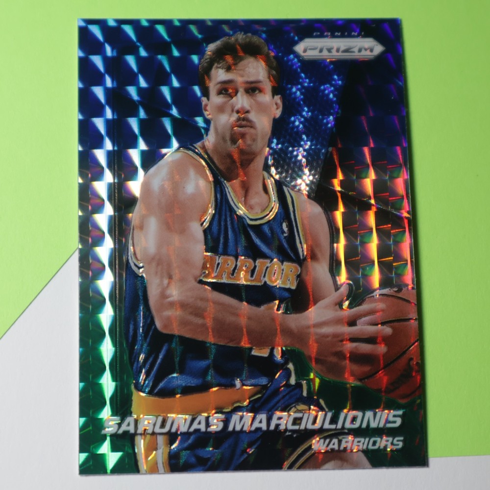 2014-15 Prizm Sarunas Marciulionis Blue & Green Prizm 208 Warriors