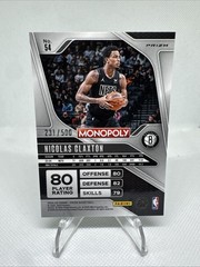 2024-25 Prizm Monopoly – Nicolas Claxton #54 Gold Millionaire Shimmer /500 Nets