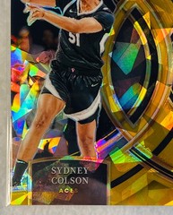 🏀2024 WNBA Panini Select Gold Cracked Ice SYDNEY COLSON SSP 3/10 Aces Protector