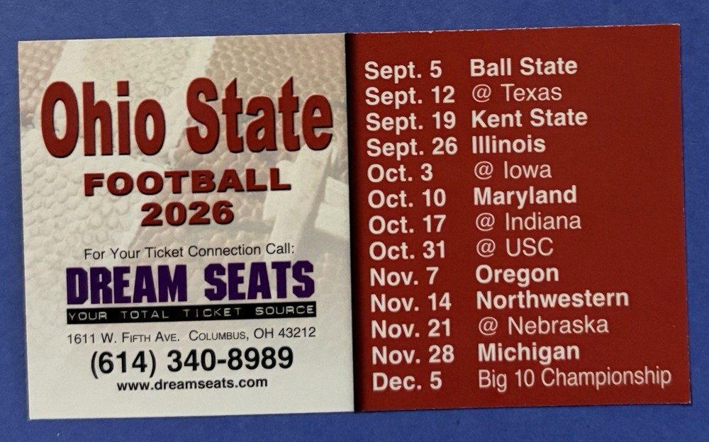 2026 OHIO STATE BUCKEYES /Bengals /BROWNS Schedule 🏈 Football Sked NFL COOL