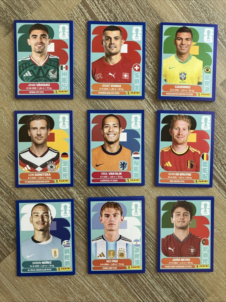 Panini FIFA World Cup 2026 BLUE Parallel Stickers—Choose Your Stickers