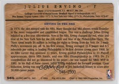 1993 Action Packed Hall of Fame 24 Kt Gold 548/2500 Julius Erving #56G HOF 0v24