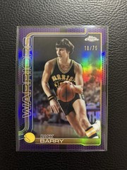 2025-26 Topps Chrome Update Rick Barry Purple Basketball Refractor /75 Warriors