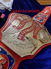 NWA Television heavyweight Championship Belt ,4mm Zinc,Nikal Plated,real Leather
