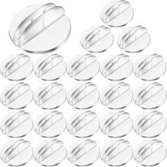 100 Pcs Clear Mini Card Stands Plastic Place Card Holders Paper
